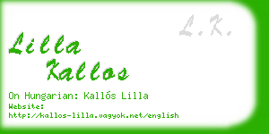 lilla kallos business card